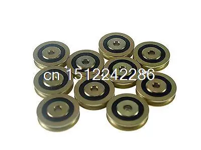 

(10)6 x 3 8x 9.7mm 0638UU U Groove Guide Pulley Sealed Rail Ball Bearing