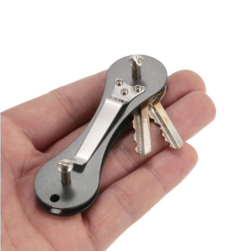 Smart Key Holder Compact Keychain Gadget Pocket Key Organizer Key Ring Clip Carabiner Folder EDC Tool Container For 2 to 15 Keys