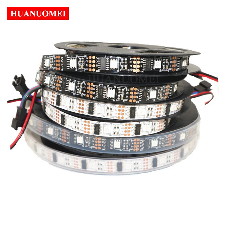 

5M 32LEDs/m WS2801 LED Strip 5050 SMD RGB Pixel Light Digital Flexible Tape TV 5V Lamp,White/Black PCB,IP20/IP65/IP67