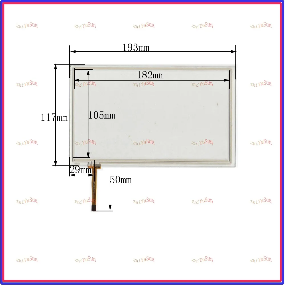 

NEW 8inch 080066 4lines resistance touch screen panel 193mm*117mm TouchSensor FreeShipping 193*117