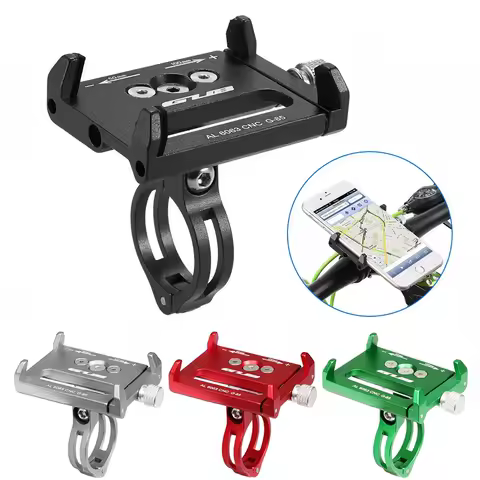 Untoom Aluminum Universal Bicycle Phone Holder Bike Motorcycle Handlebar Clip Stand Mount Bracket for 3.5-6.2 inch Smartphone