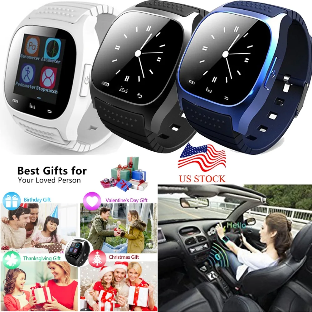

Наручные умные часы с Bluetooth для мужчин, мальчиков и девочек, для Samsung, iPhone, LG, Motorola, HTC, Huawei, Alcatel, ASUS, доставка в США