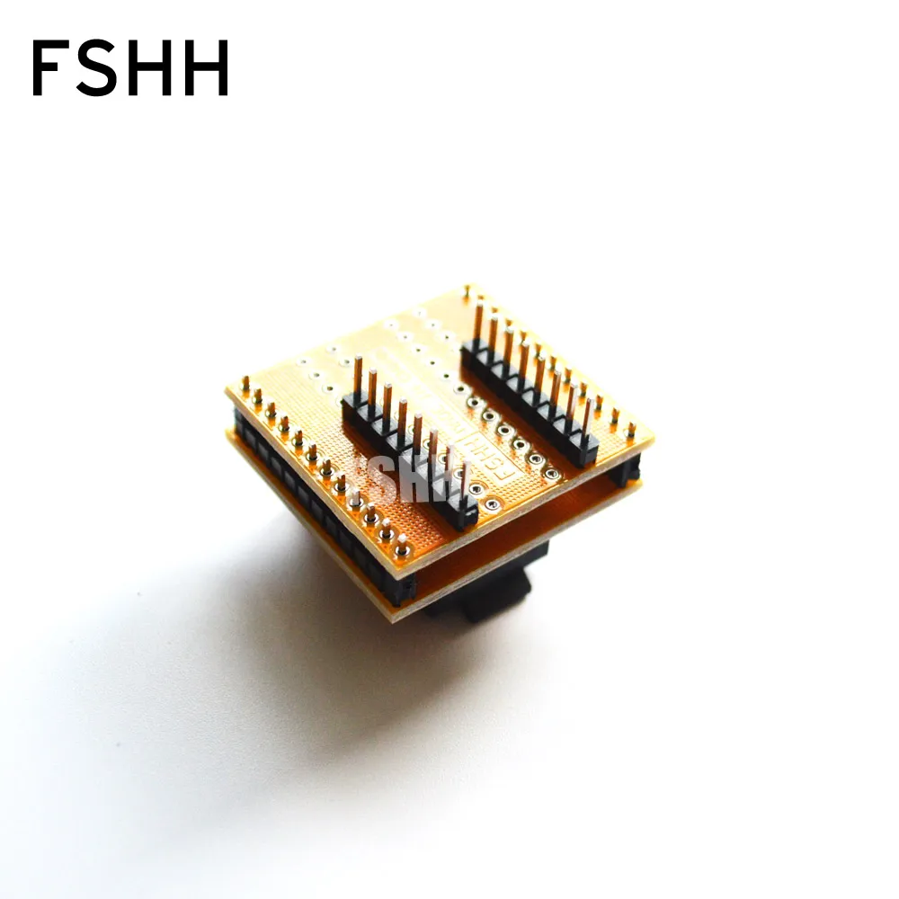 FSHH QFN16 zu DIP16 Programmierer adapter WSON16 UDFN16 MLF16 ic buchse Pin pitch = 0,65mm Größe = 4x4mm