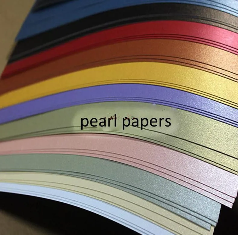 

100pcs/lot A4 size 21*29.7cm 250gsm Pearl paper double pearl paper 11colors for choose, DIY box gift packing