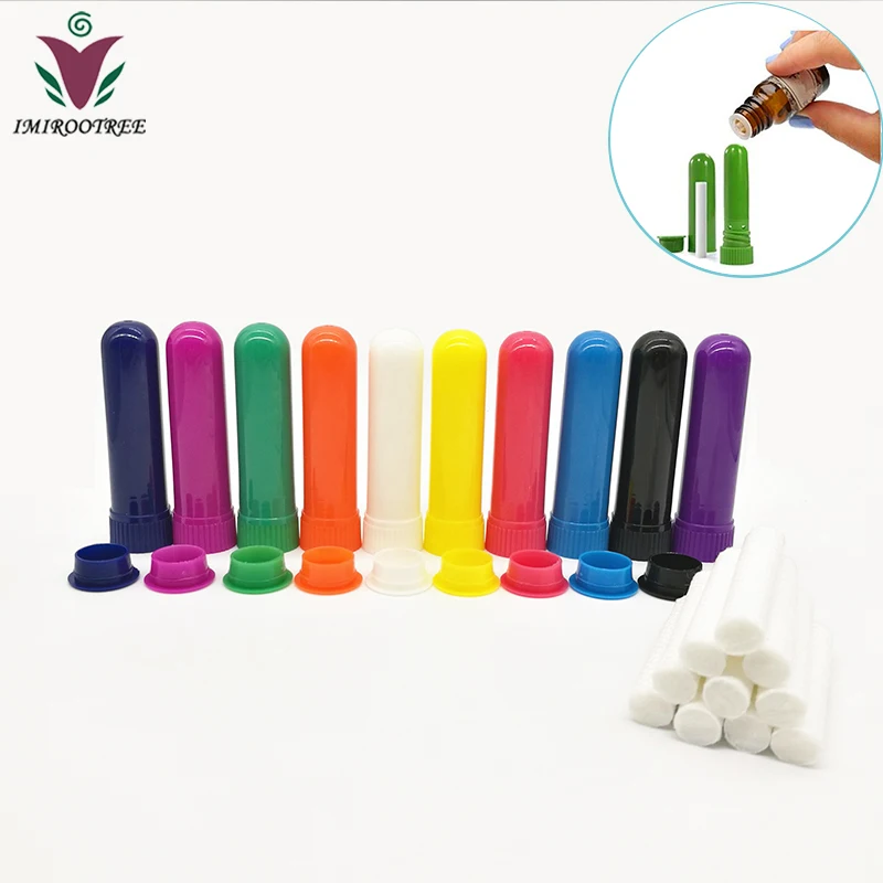 NEW! 50Sets Best Quality Colored Relief Aromatic Nasal Inhaler, Nasal Inhaler Blank, Nasal Inhaler Sticks,Essential Oil Inhaler