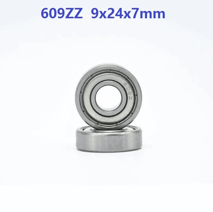 

100pcs/lot 609ZZ 609Z 609 Z ZZ 9*24*7mm double shielded Deep Groove Ball bearing Mini Miniature for 3D printer parts 9x24x7mm