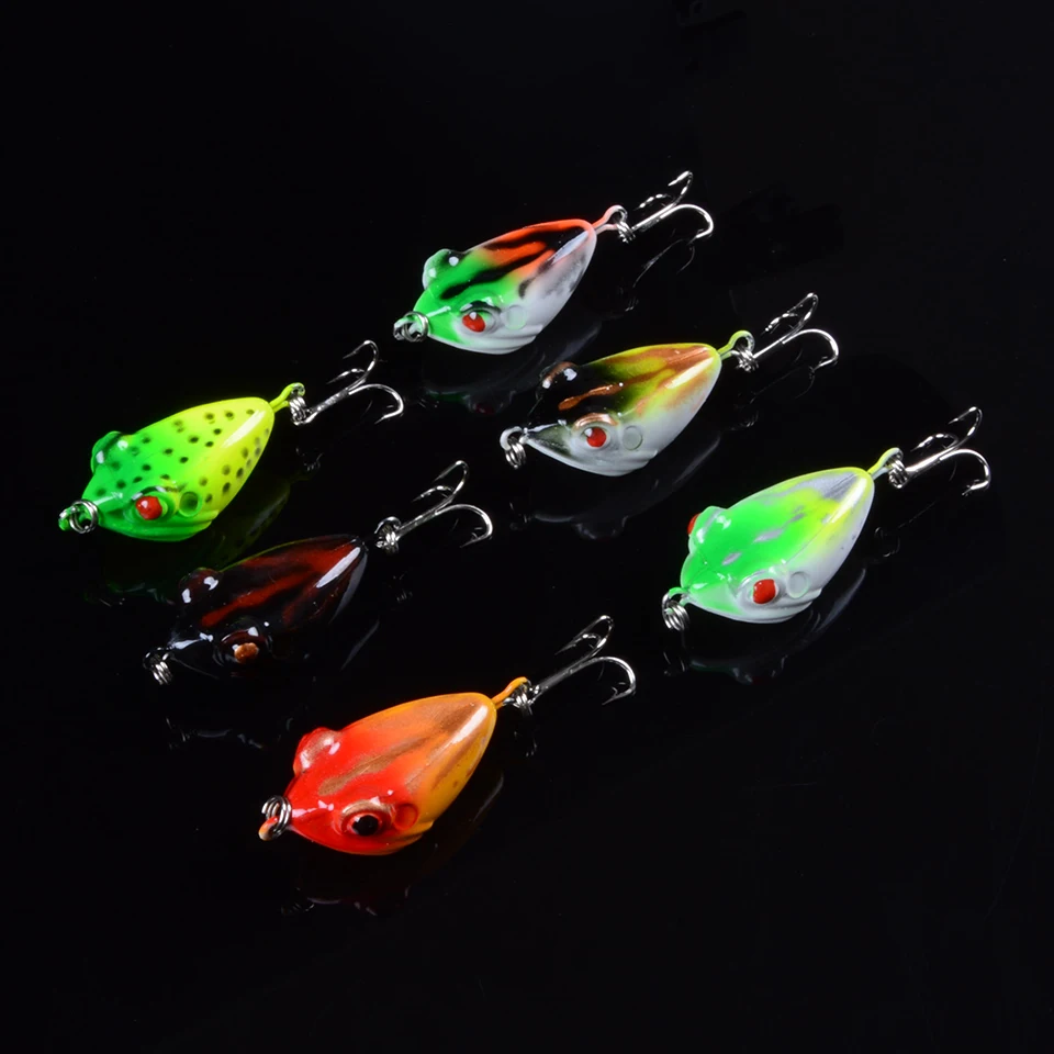 

6 шт./лот 4,2 см приманка для рыбной ловли, приманка в виде гольяна, кренкбейт, Смешанная приманка для рыбной ловли, рыболовные приманки в виде лягушки с 3D глазами