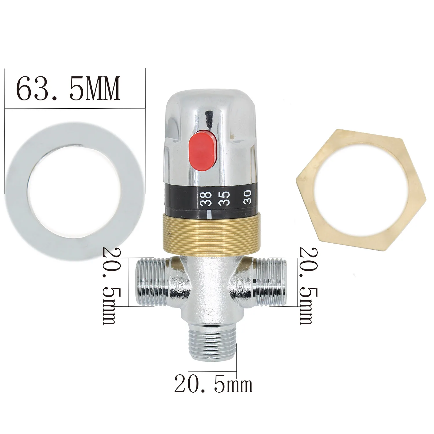 Bathroom Accessories Thermostatic valve1/2 DN15 Brass Cartridge Mixer Faucet Valves Bathtub thermostatic valve