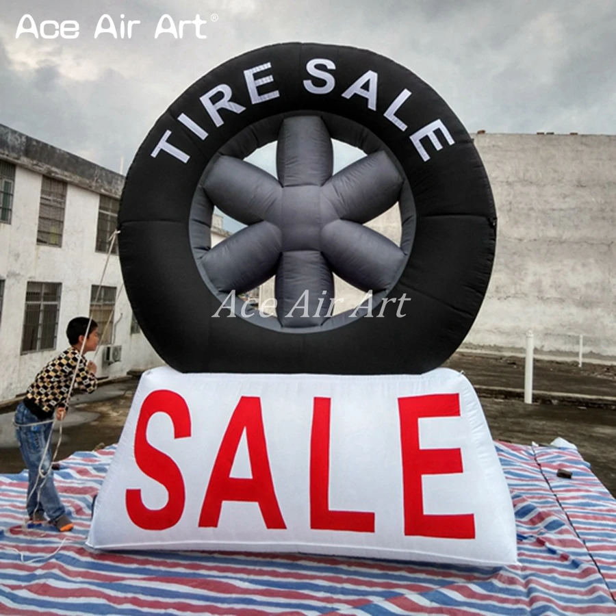 

Great Promotion Model for Tire Store Inflatable Tire Tyre Replica with Logo for Sale