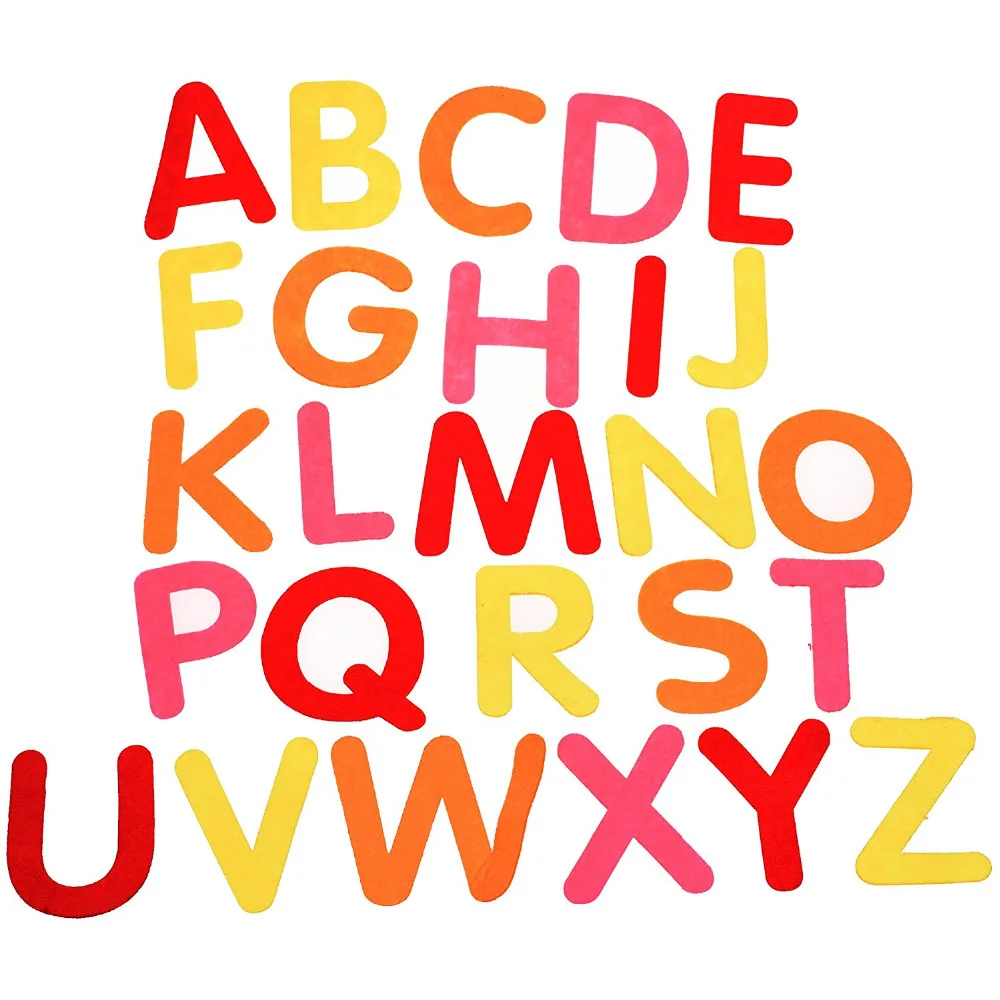 

Random Color Set A to Z Alphabet Felt Letters