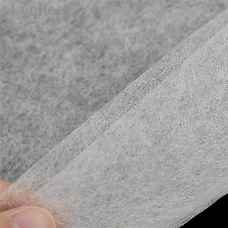 Lychee Life 1.1x1m White Interlinings High Quality Iron On Double Faced Adhesive Fabric Sewing Material Accessories For Garemets image 4