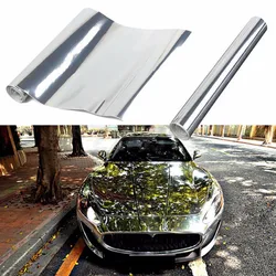 Silver Auto Car Styling Body Electro Coating Change Color Film Chrome Plating Mirror Vinyl Wrap Electroplate Sticker Decal Sheet