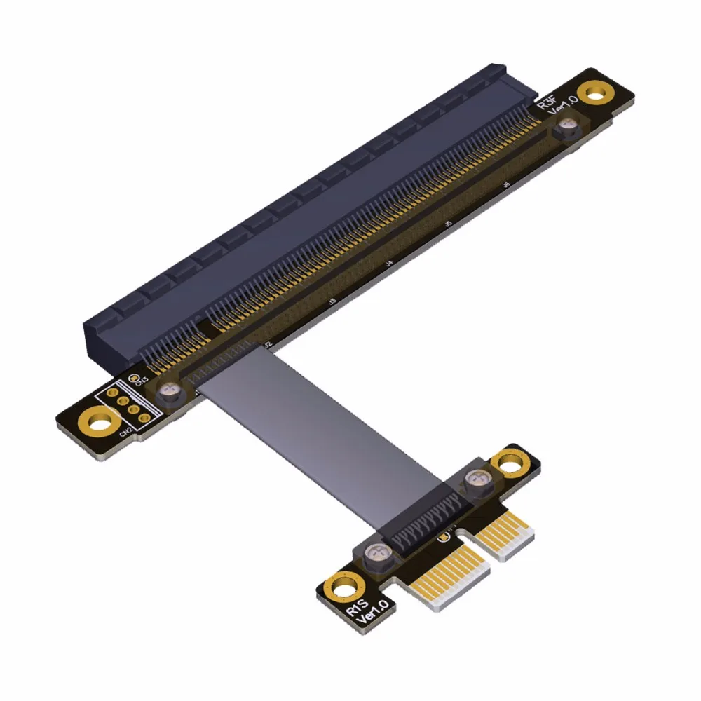 PCI-Express PCI-E X16 Extender Right Angled Elbow Design PCI-E Gen3.0 1x To 16x Riser Cable 30cm 40cm 50cm 60cm