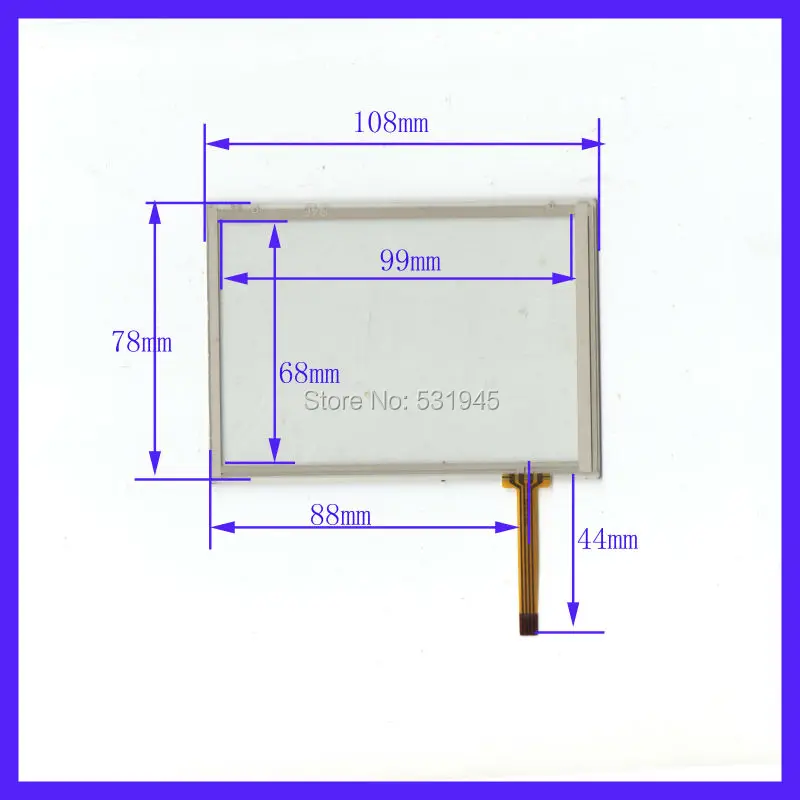 

ZhiYuSun 108mm*78mm 94C 108*78 GPS navigation 4.8 -inch resistive touchscreen display on the outside flat screen handwriting