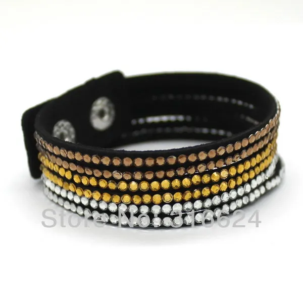 XQNI New Arrival Bangles Fashion Jewelry Crystal Men Leather Bracelets Trendy Mosaic Brand Rhinestone Classic Charm Bracelets.