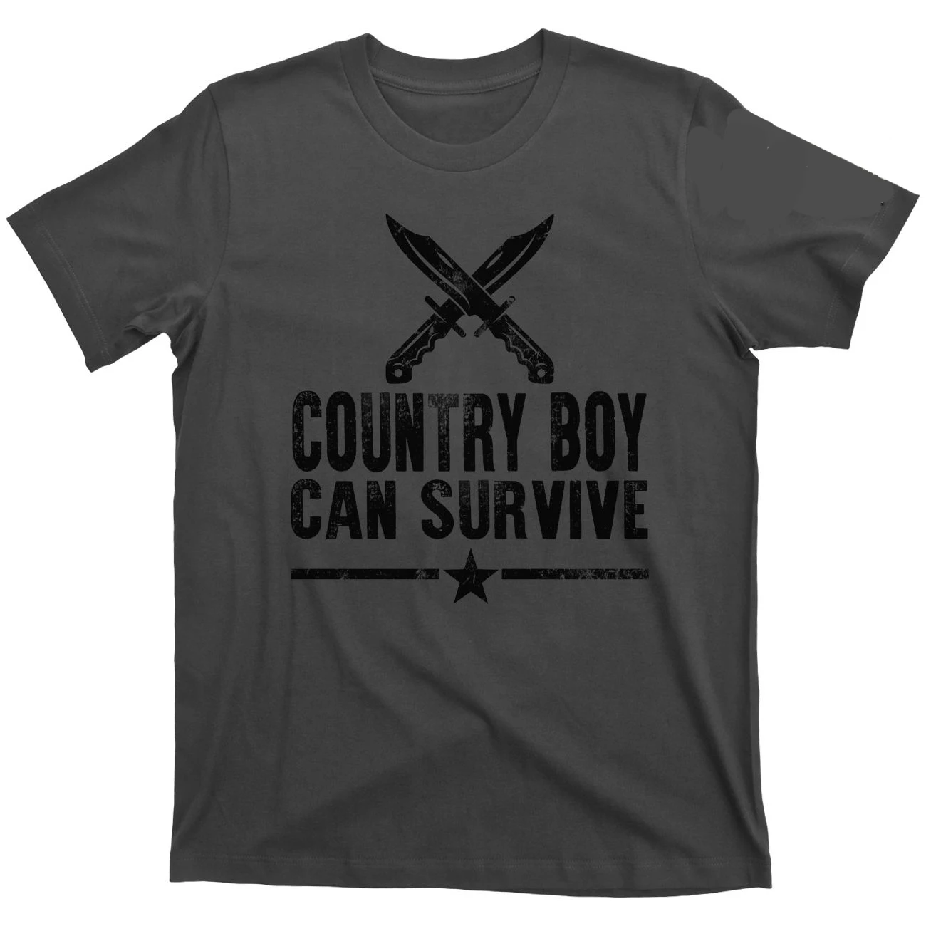 2019 New Printing Fashion Print Tshirt Plus Size Hank Williams Jr Country Boy Can Survive Hunter Fisher T Shirt Printing