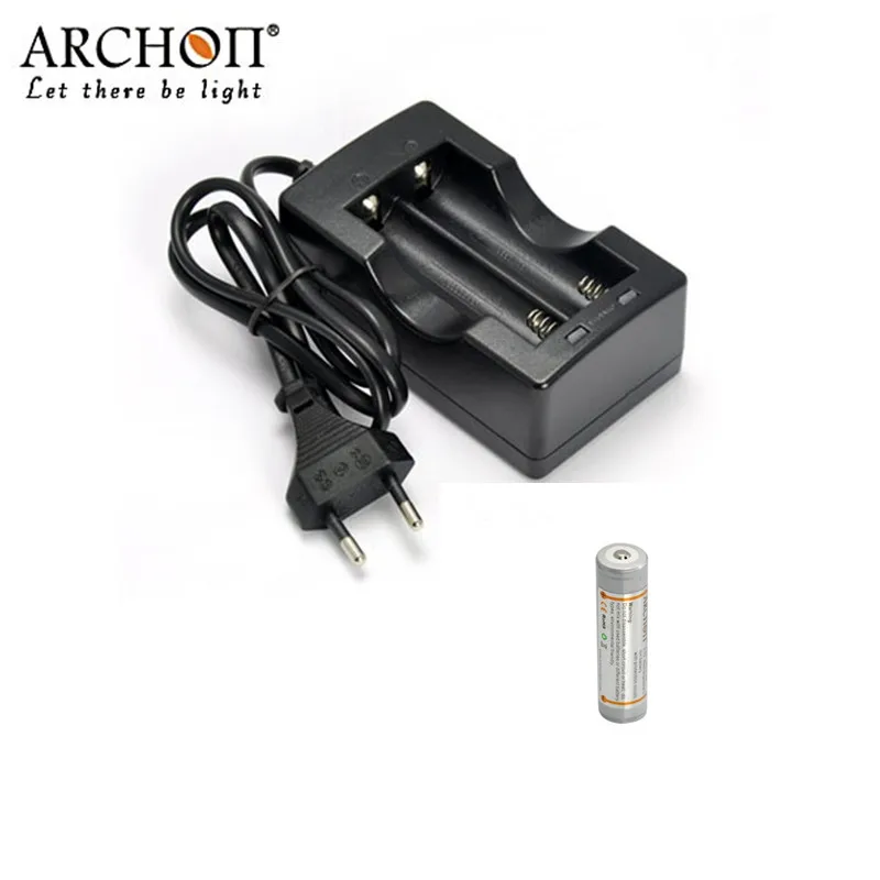 ARCHON 18650 Battery Charger Two slot + ARCHON 18650 2600mAh rechargeable  li-ion battery