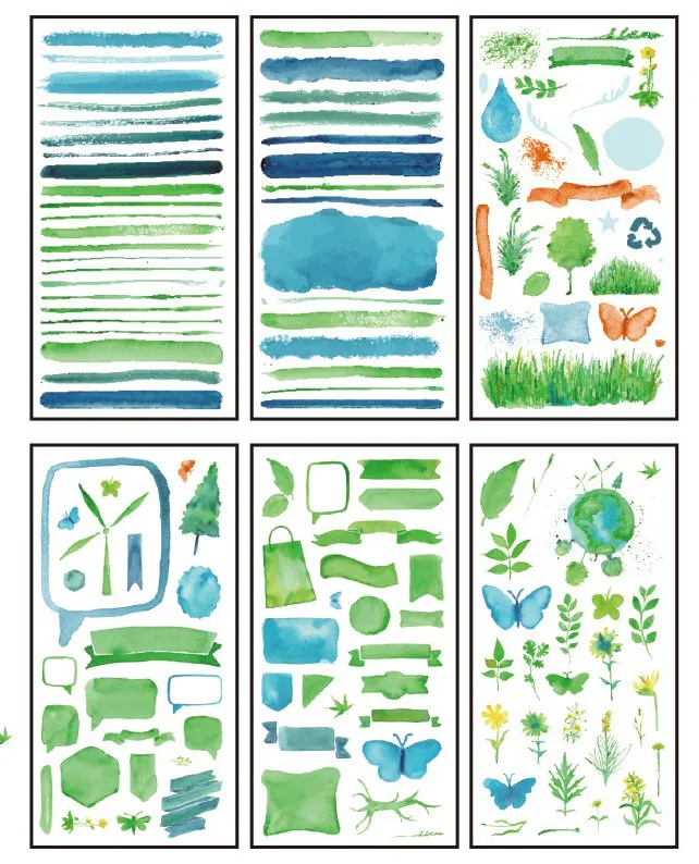 Green light decorative sticker(1pack)