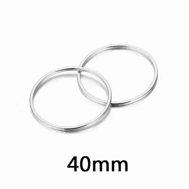 10Pcs/lot  Wholesale Stainless Steel Round Circle Charm Pendants Geometry Round Charms Fit DIY Jewelry Making Accessories