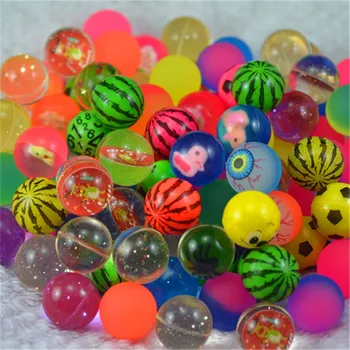 20pcs/30pcs/50pcs/80pcs/100pcs Funny toy 32MM bouncing Mixed colors Bouncy Ball children&#x27;s elastic rubber ball inflatable toy