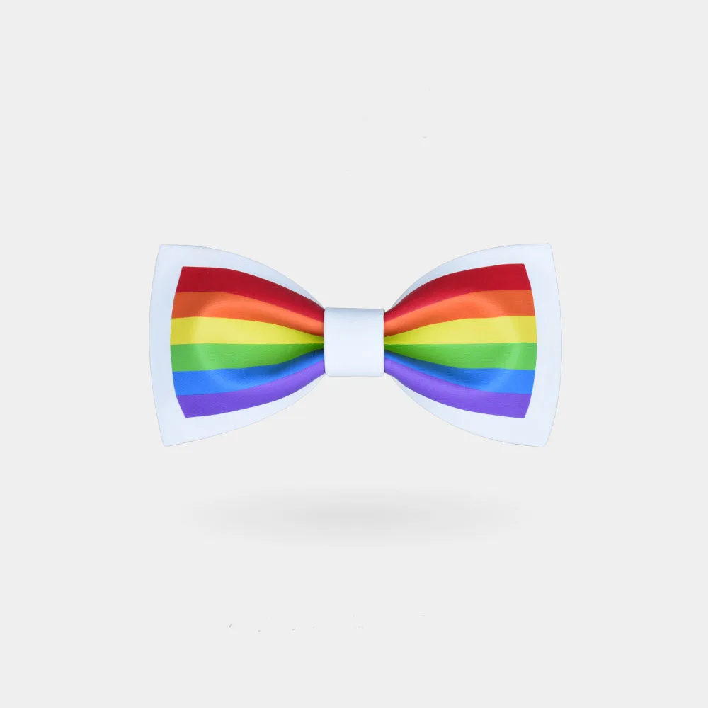 

Male trousers free shipping men's New Rainbow Flag Print Dress Up British Men man Women Bowtie Casual Marriage wedding bow tie