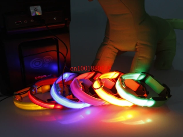 Free Shipping LED USB Pet Dog Collars LED Pet Collar Lovely Pet Outdoor Luminous With USB Charge LED Collar 50pcs/lot