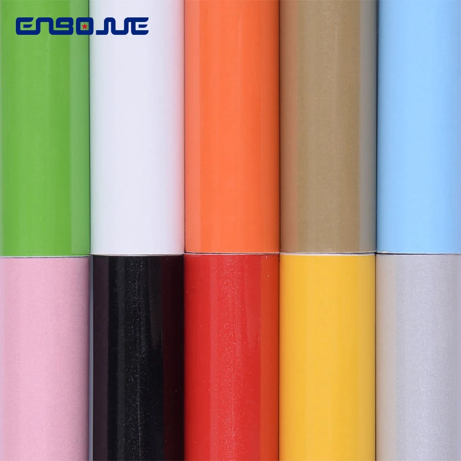 Kitchen Cabinet Renovation Stickers Wardrobe Cabinet Decorative Film Self-Adhesive Waterproof Solid Color Flash Point Wallpapers