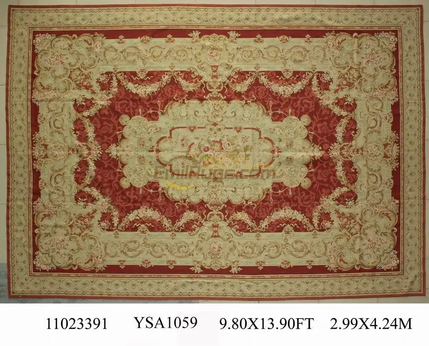 

Large Vintage Style Runner Carpet Room Floor Decoration Museum Wool Knitting Carpets Antique Aubusson Carpet