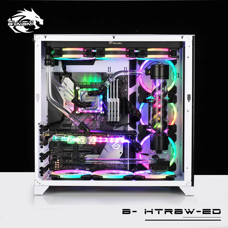 Bykski Hard Tube Water Cooling Kits 360mm Copper Radiator use for CPU and GPU Block DDC Pump 5V A-RGB light