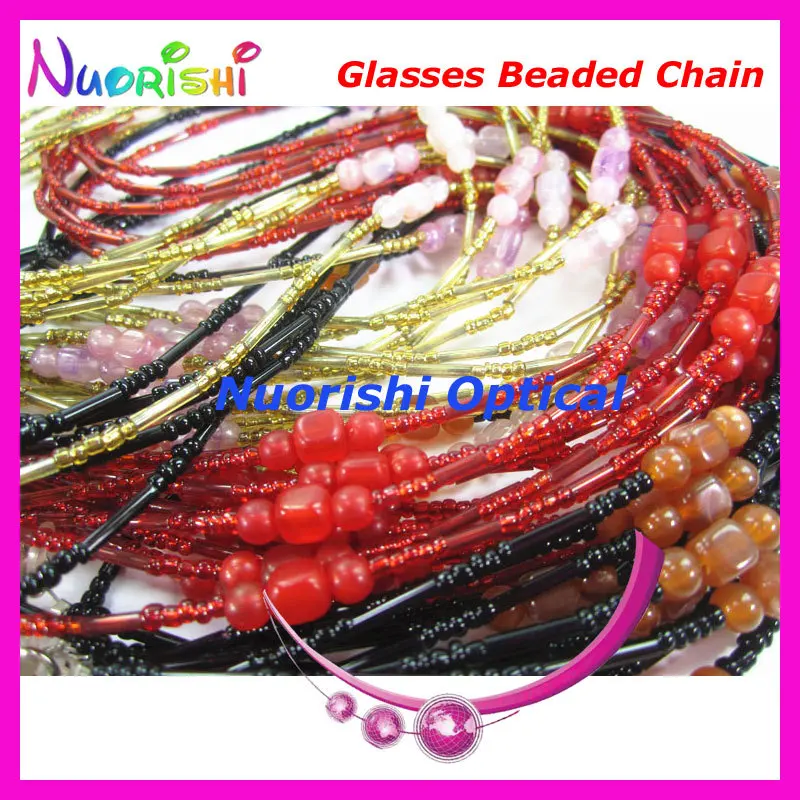 

6pcs Nice Beaded Steel Wire Rope Eyeglass Sunglasses Eyewear Spectacle Chain Cords Lanyard free shipping L849