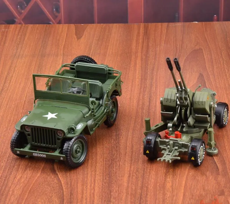 1:18 scale world war II anti-aircraft alloy car toy,diecast metal model 1:35 Antiaircraft,collection toy vehicles,free shipping