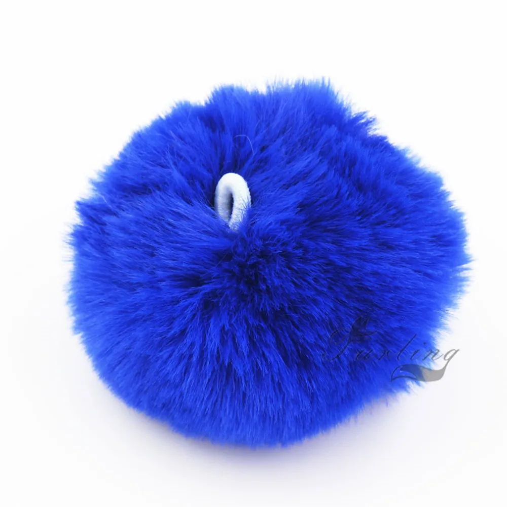 DIY 12pcs Cute 6cm Faux Rex Fur Pom Poms for Knitting Hats Accessories Handmade Fur Ball Key Chain Accessories