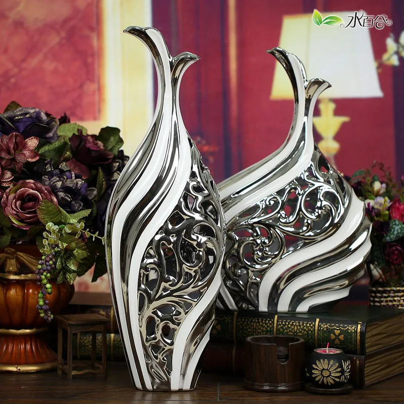 

Water lily ceramic vase Decorations Living room home improvement jewelry ornaments new home TV cabinet vase