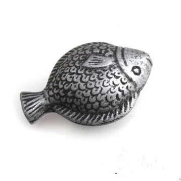 kids knobs antique archaize creative furniture handle antique silver drawer kitchen cabinet pull fish dresser cupboard knob pull