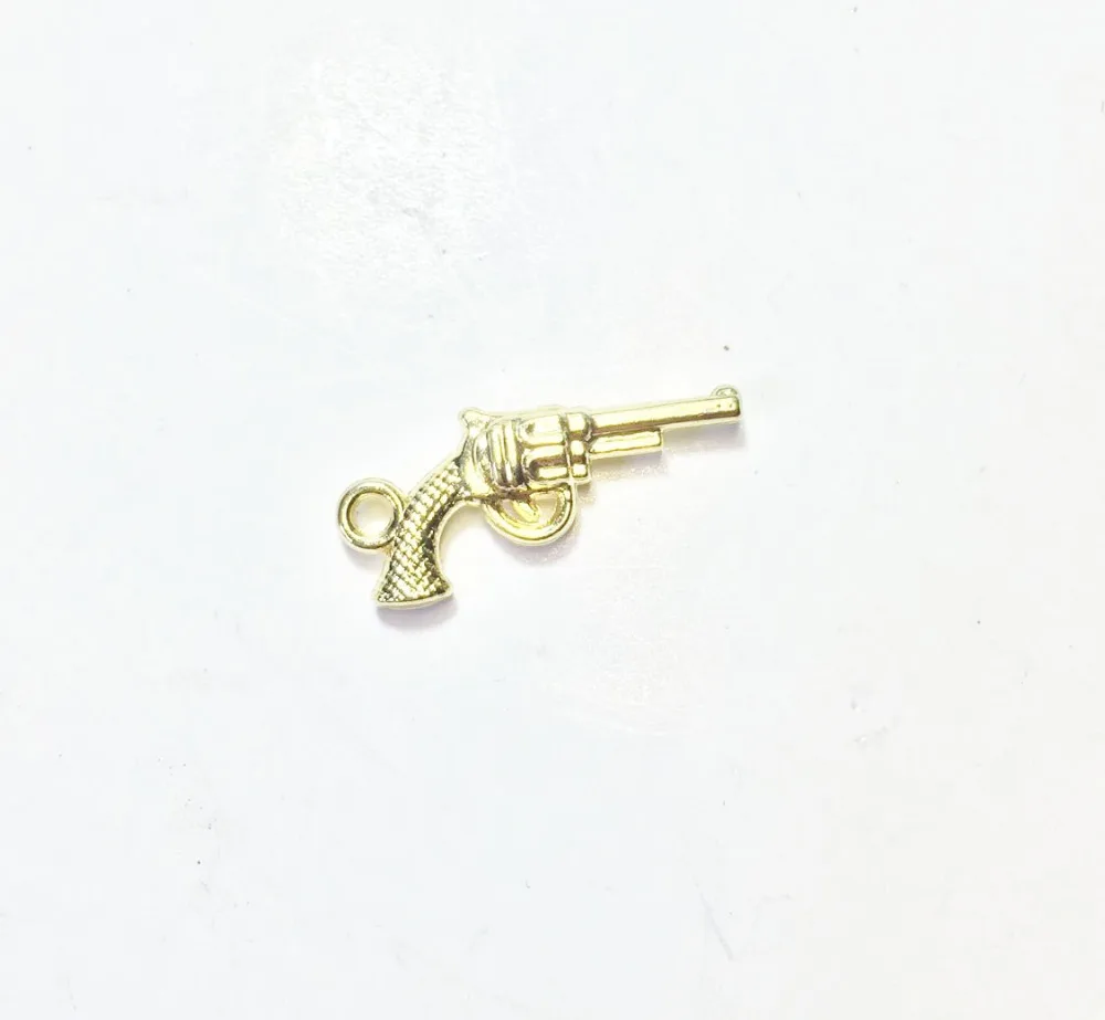 Eruifa 20pcs 20*7mm Mini Gun Charms Zinc Alloy necklace,earring bracelet jewelry DIY handmade 2 colors