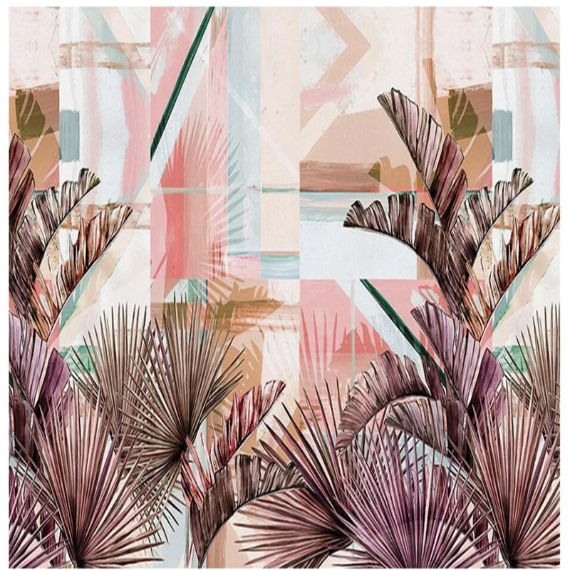 

beibehang Fashion retro geometric stitch pattern TV bedroom background wall custom large fresco green wallpaper papel de parede