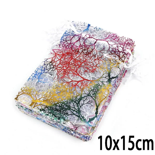 10pcs Drawstring Organza Bags for Jewellery Packaging
