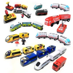 Kids electric train toy magnetic track train toy Suitable for most brands of wooden rails children's educational track car toy