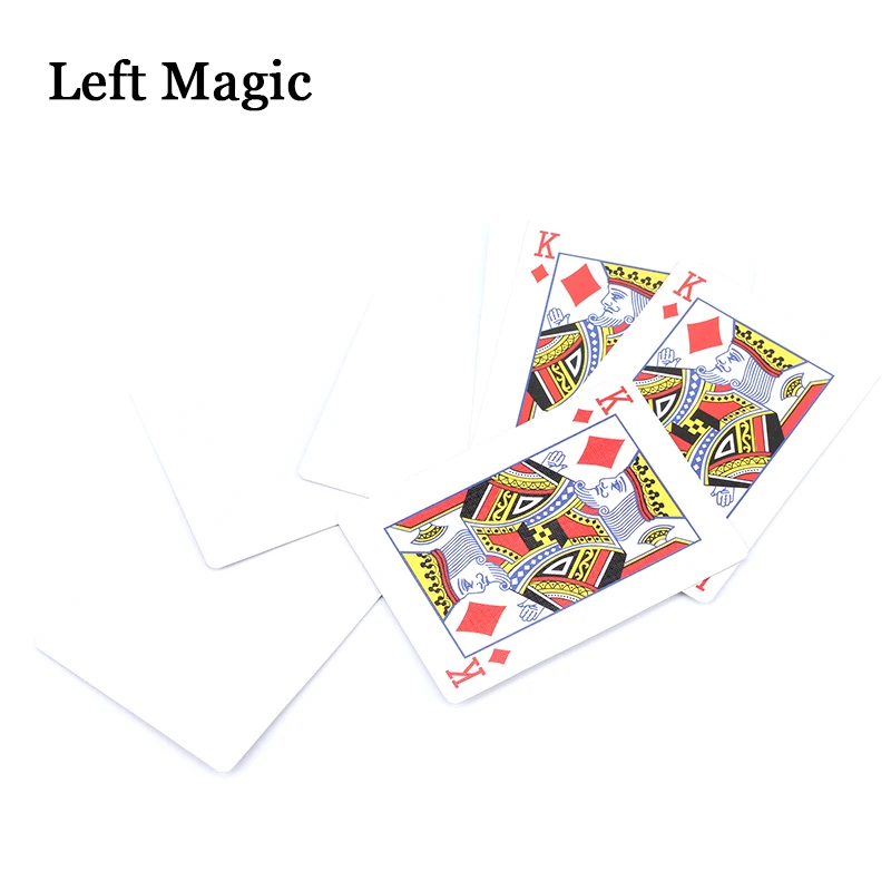 Kings Wild Card Set Magic Tricks No-Worded Wordless Book - Magic Trick Close Up Accessories Stage Illusions Comedy