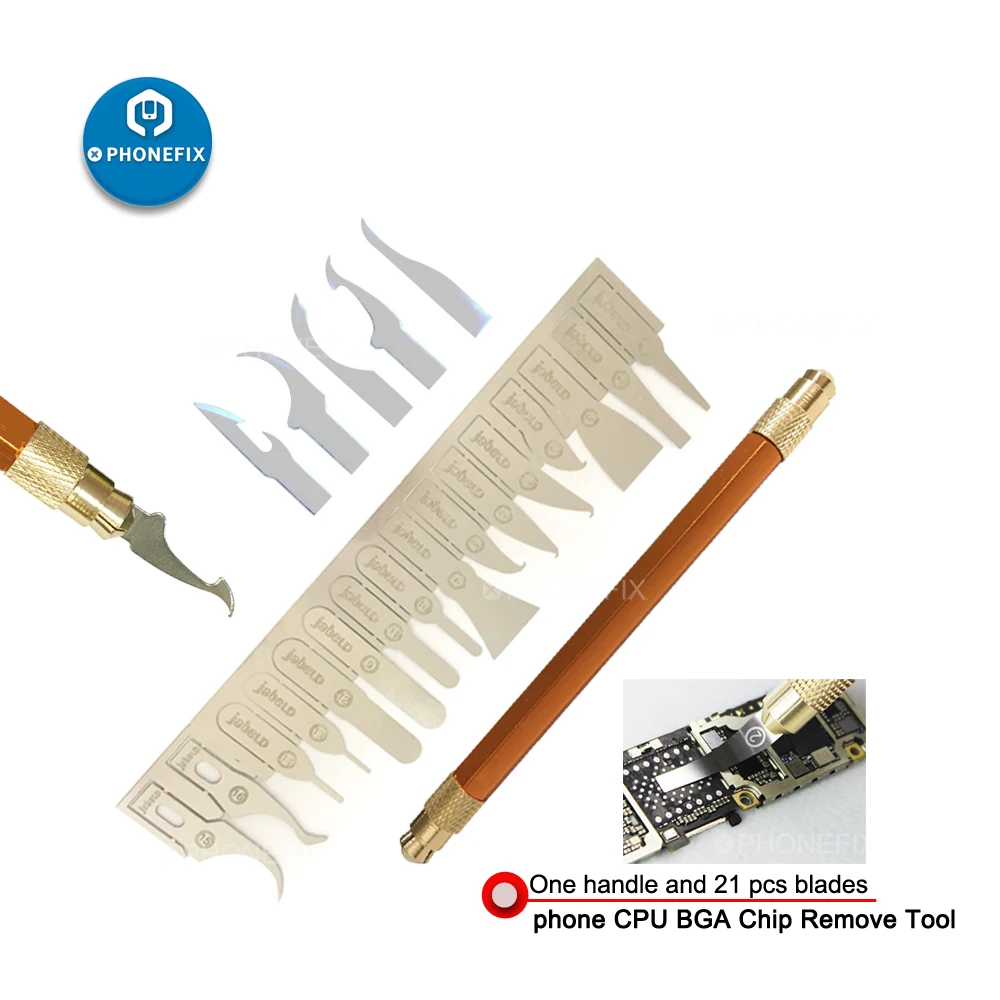Phonefix a8 a9 a10 a11 cpu nand ic chips remover graver lâmina cola limpeza pry faca para o reparo do telefone móvel ferramentas de lâmina fina