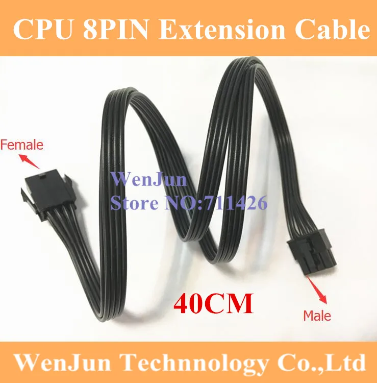 

CPU 8Pin Male to 8 Pin 2*4pin Extension Cable Supply Extension Cable Black Male to Female Power Cable 30CM/40CM/60CM 18AWG