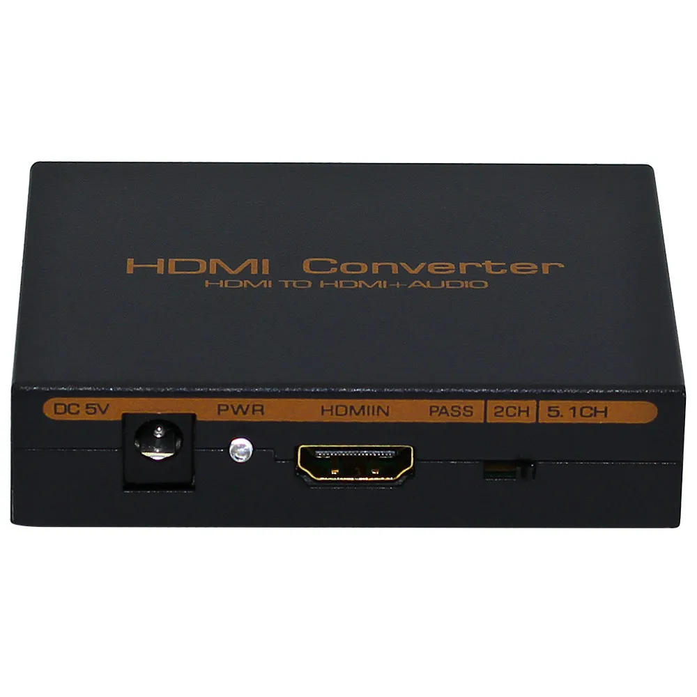 

HDMI to HDMI Audio Extractor 1080P Splitter Optical SPDIF+RCA L/R Audio Extractor Converter HD Audio Splitter