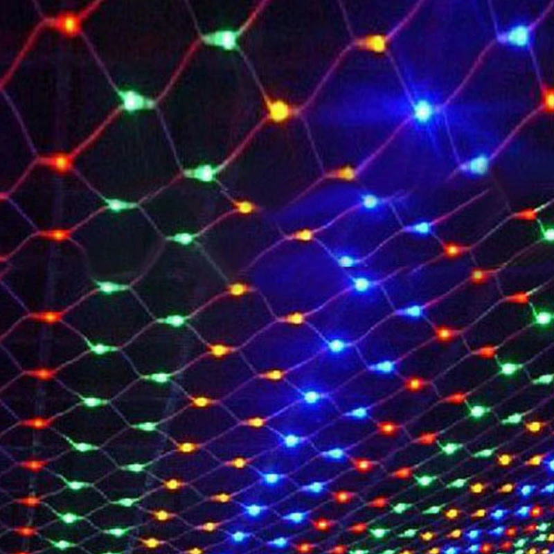 3Mx2M 200 Leds EU220V LED Fishing Net Mesh Fairy String Net Lights Ceiling for Christmas Party Wedding Outdoor Decoration