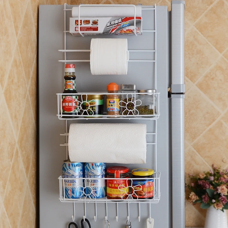 

refrigerator rack suction cup hook shelf multifunction space organizer kitchen hook holder condiment bottles storage rack