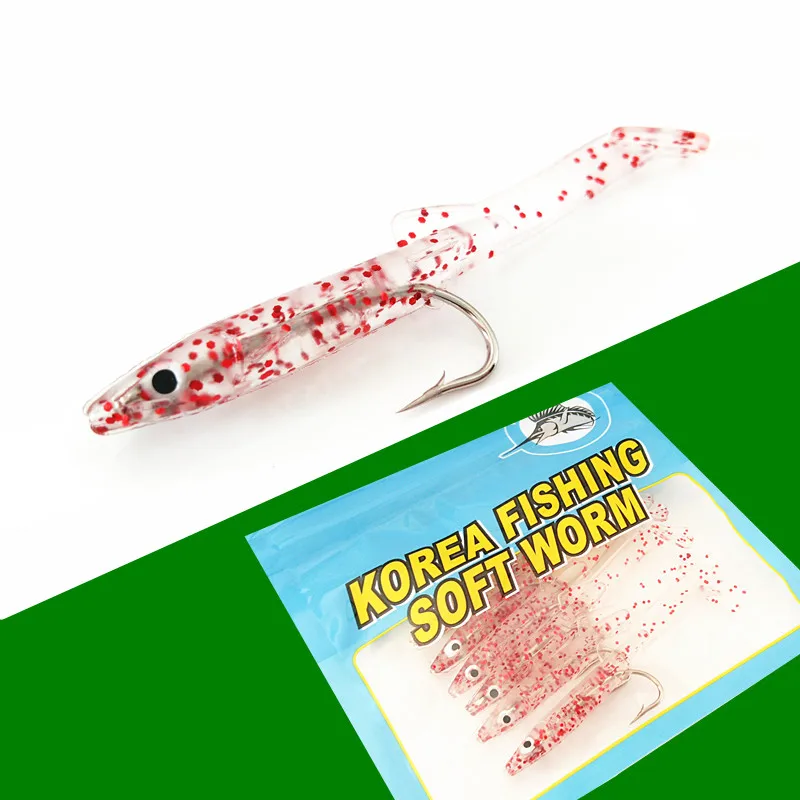 SUNMILE 6pcs 2g 80mm Eel Fishing Lure Pesca Peche Tackle Wobblers Fish Soft Lures Carp Leurre Souple Isca Artificial Soft baits