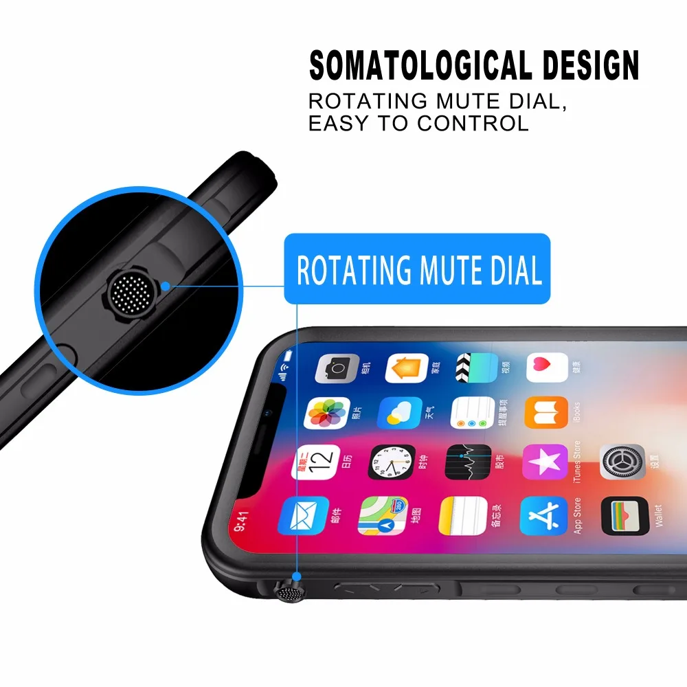 IP-68 Waterproof Dust Proof Clear Cover For iPhone X Xs Max Xr 12 13 Pro 11 Mini 6s 7 8 Plus Phone Case Shockproof Fundas Coque