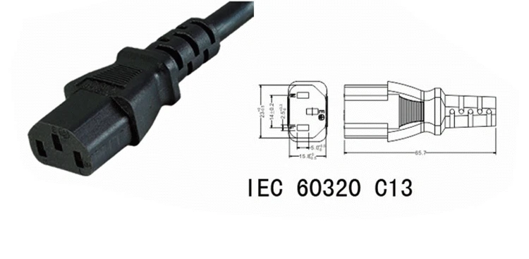 IEC 60320 C13 AC Short Portable Cord 3 Prong Plug 20cm Power cable IEC320 C 13