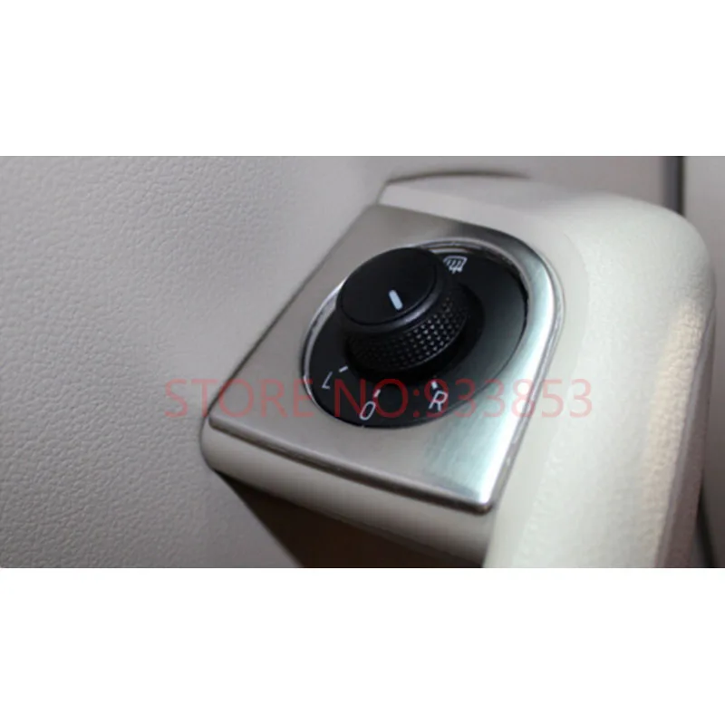 Stainless steel Car armrest button decoration trim auto accessories 4 pcs per set For Octavia A7