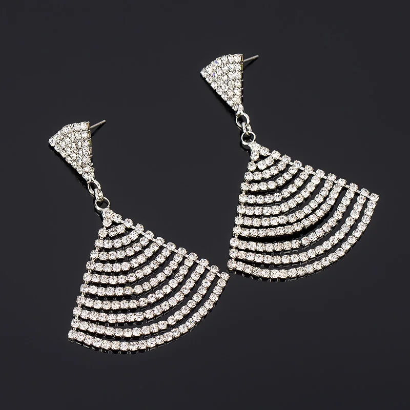 Women Vintage Brief All-match Crystal Drop Earrings Ultra Rhinestone Female Fashion Jewelry Wedding Accessories #E226