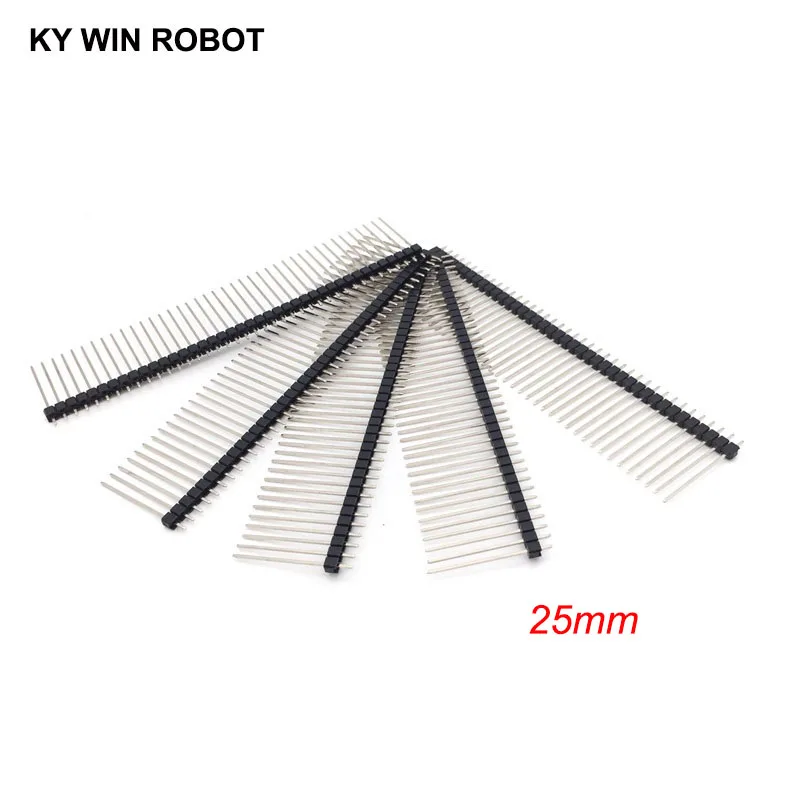 

10PCS Single Row Male 1*40 40Pin 2.54mm 1X40 25mm Height Long Breakable Pin Header